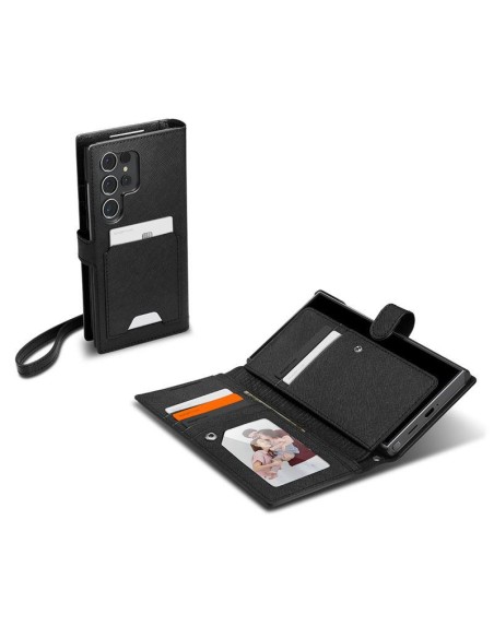 Etui Spigen Wallet S Plus na Samsung Galaxy S24 Ultra - czarne