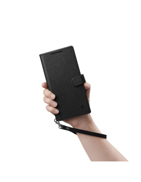 Etui Spigen Wallet S Plus na Samsung Galaxy S24 Ultra - czarne