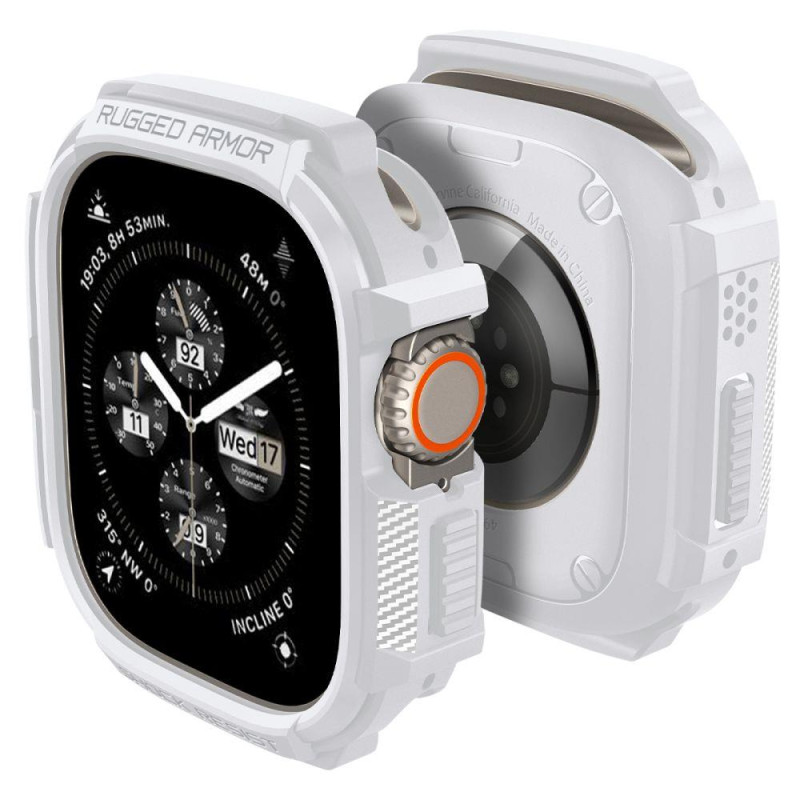 Etui Spigen Rugged Armor na Apple Watch Ultra 1 / 2 (49 mm) - białe Etui Spigen Rugged Armor na Apple Watch Ultra 1 / 2 (49 mm) - białe