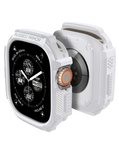 Etui Spigen Rugged Armor na Apple Watch Ultra 1 / 2 (49 mm) - białe Etui Spigen Rugged Armor na Apple Watch Ultra 1 / 2 (49 mm) - białe