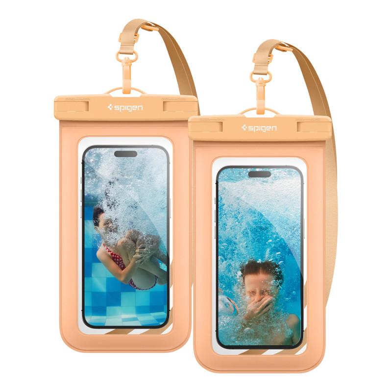 Etui Spigen Aqua Shield A601 wodoodporne IPX8 - pomarańczowe 2 szt. Etui Spigen Aqua Shield A601 wodoodporne IPX8 - pomarańczowe 2 szt.
