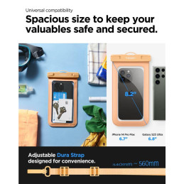 Etui Spigen Aqua Shield A601 wodoodporne IPX8 - pomarańczowe 2 szt.