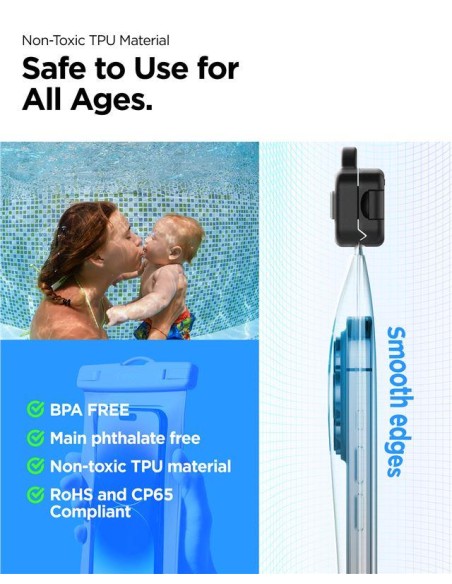 Etui Spigen Aqua Shield A601 wodoodporne IPX8 - pomarańczowe 2 szt.