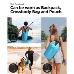 Torba Spigen Aqua Shield A630 wodoodporna 20 l + torba 2 l - niebieska