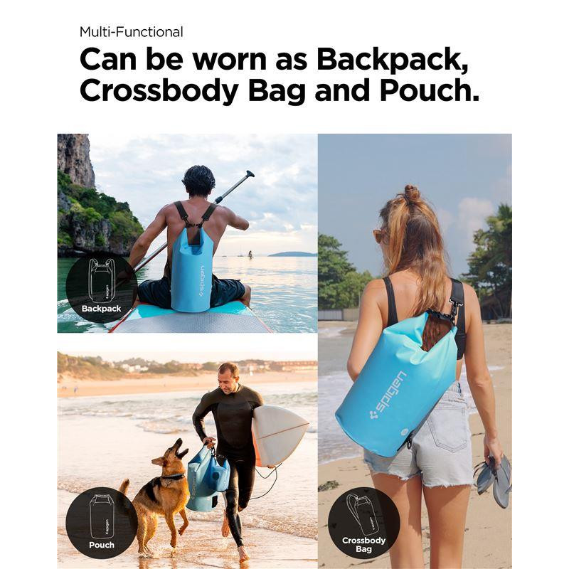 Torba Spigen Aqua Shield A630 wodoodporna 20 l + torba 2 l - niebieska