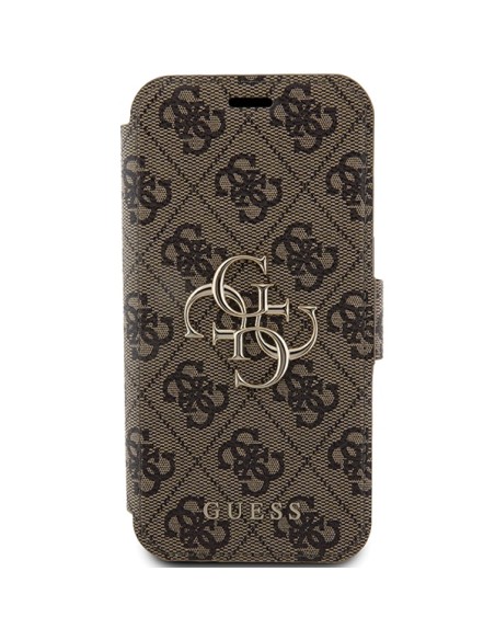 Etui Guess 4G Metal Logo na iPhone 15 Pro - brązowe Etui Guess 4G Metal Logo na iPhone 15 Pro - brązowe