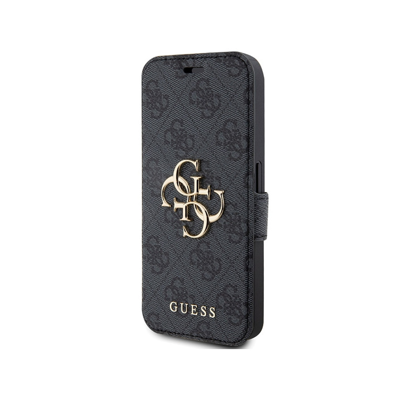 Etui Guess 4G Metal Logo na iPhone 15 Pro Max - szare