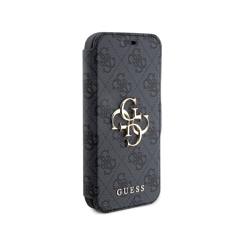 Etui Guess 4G Metal Logo na iPhone 15 Pro Max - szare