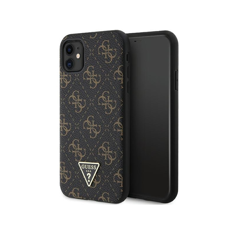 Etui Guess 4G Triangle Metal Logo na iPhone 11 / XR - czarne