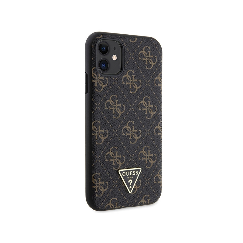 Etui Guess 4G Triangle Metal Logo na iPhone 11 / XR - czarne