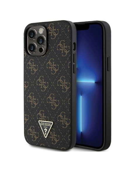 Etui Guess 4G Triangle Metal Logo na iPhone 13 Pro Max - czarne Etui Guess 4G Triangle Metal Logo na iPhone 13 Pro Max - czarne