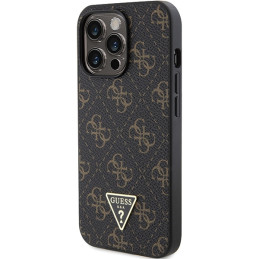 Etui Guess 4G Triangle Metal Logo na iPhone 14 Pro Max - czarne