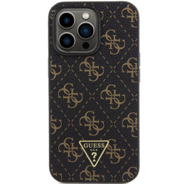 Etui Guess 4G Triangle Metal Logo na iPhone 14 Pro Max - czarne