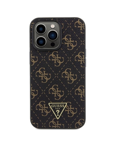 Etui Guess 4G Triangle Metal Logo na iPhone 14 Pro Max - czarne Etui Guess 4G Triangle Metal Logo na iPhone 14 Pro Max - czarne