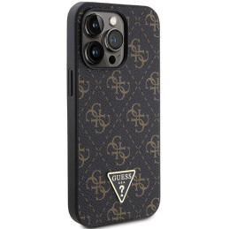 Etui Guess 4G Triangle Metal Logo na iPhone 14 Pro Max - czarne