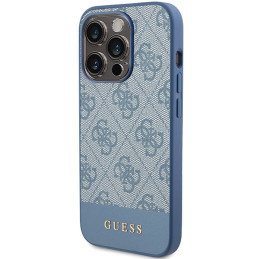 Etui Guess 4G Stripe Collection na iPhone 15 Pro - niebieskie