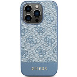 Etui Guess 4G Stripe Collection na iPhone 15 Pro - niebieskie