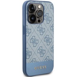 Etui Guess 4G Stripe Collection na iPhone 15 Pro - niebieskie