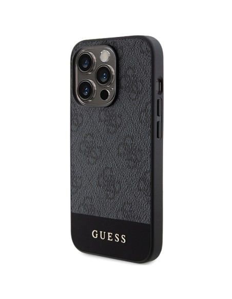 Etui Guess 4G Stripe Collection na iPhone 15 Pro - szare Etui Guess 4G Stripe Collection na iPhone 15 Pro - szare