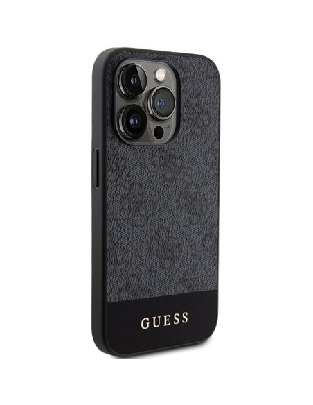 Etui Guess 4G Stripe Collection na iPhone 15 Pro - szare Etui Guess 4G Stripe Collection na iPhone 15 Pro - szare