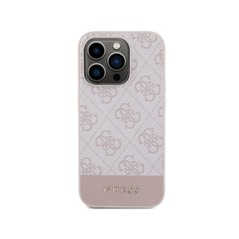 Etui Guess 4G Stripe Collection na iPhone 15 Pro - różowe