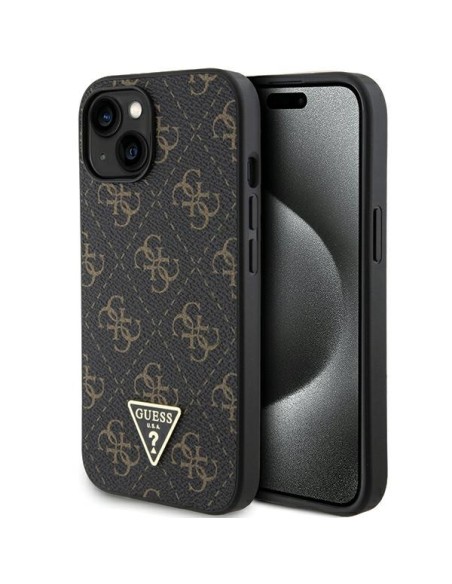 Etui Guess 4G Triangle Metal Logo na iPhone 15 Plus / 14 Plus - czarne