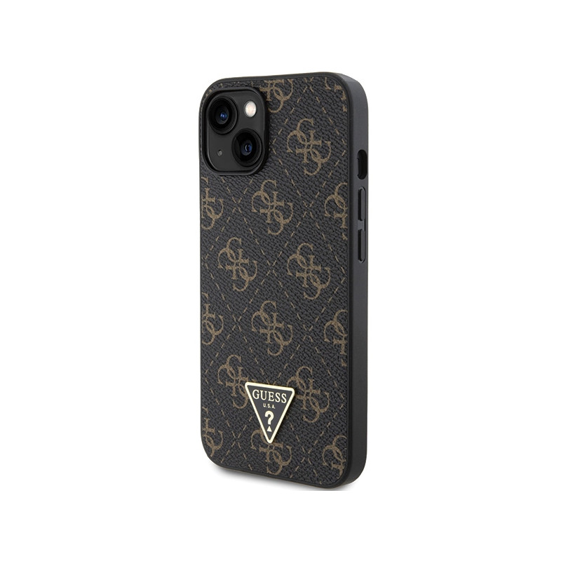 Etui Guess 4G Triangle Metal Logo na iPhone 15 Plus / 14 Plus - czarne