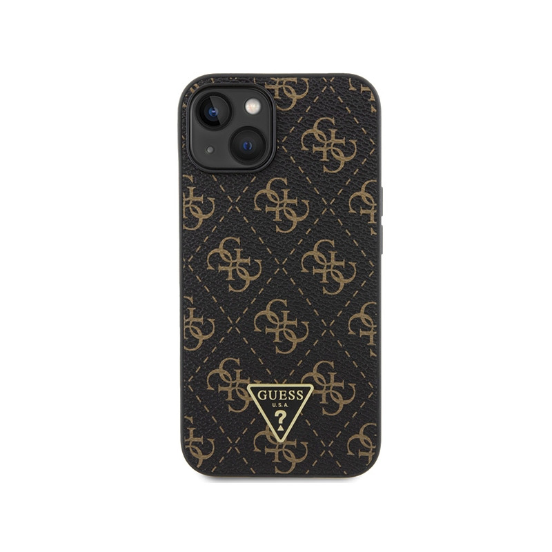 Etui Guess 4G Triangle Metal Logo na iPhone 15 Plus / 14 Plus - czarne