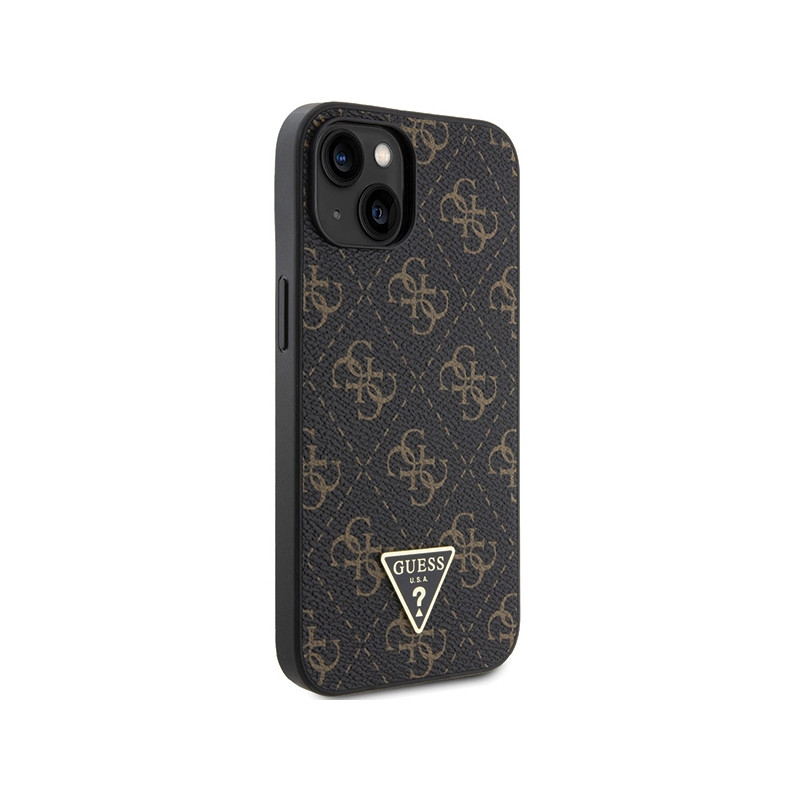 Etui Guess 4G Triangle Metal Logo na iPhone 15 Plus / 14 Plus - czarne