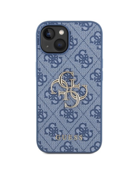 Etui Guess 4G Big Metal Logo na iPhone 15 / 14 / 13 - niebieskie Etui Guess 4G Big Metal Logo na iPhone 15 / 14 / 13 - niebieskie