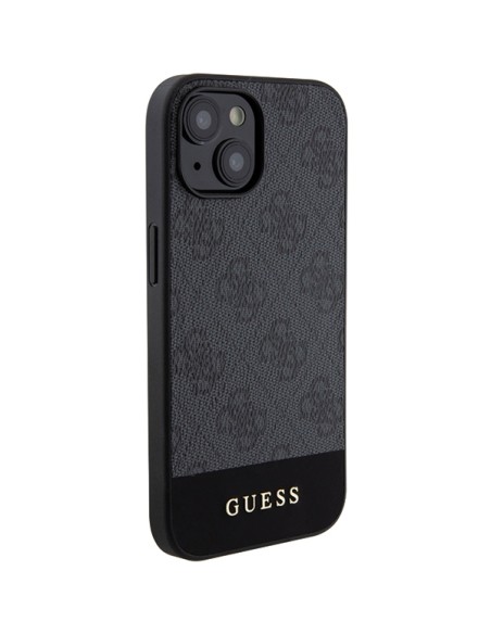 Etui Guess 4G Stripe Collection na iPhone 15 / 14 / 13 - szare