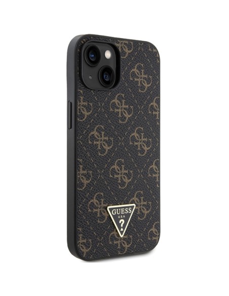 Etui Guess 4G Triangle Metal Logo na iPhone 15 / 14 / 13 - czarne