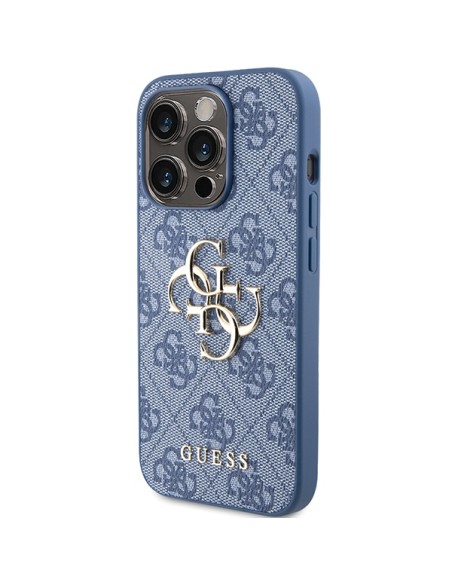 Etui Guess 4G Big Metal Logo na iPhone 15 Pro Max - niebieskie Etui Guess 4G Big Metal Logo na iPhone 15 Pro Max - niebieskie