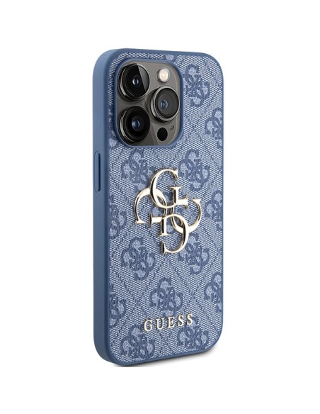 Etui Guess 4G Big Metal Logo na iPhone 15 Pro Max - niebieskie Etui Guess 4G Big Metal Logo na iPhone 15 Pro Max - niebieskie