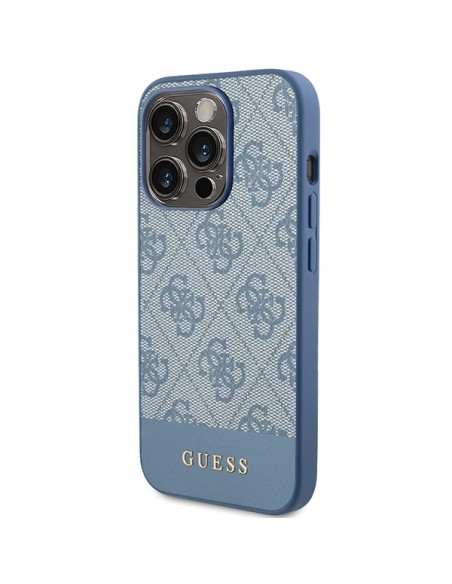 Etui Guess 4G Stripe Collection na iPhone 15 Pro Max - niebieskie