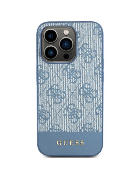 Etui Guess 4G Stripe Collection na iPhone 15 Pro Max - niebieskie