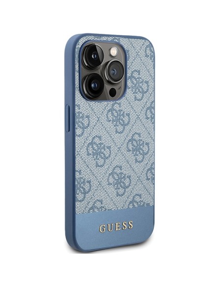 Etui Guess 4G Stripe Collection na iPhone 15 Pro Max - niebieskie