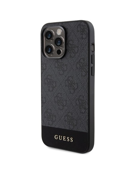 Etui Guess 4G Stripe Collection na iPhone 15 Pro Max - szare Etui Guess 4G Stripe Collection na iPhone 15 Pro Max - szare