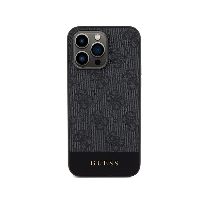 Etui Guess 4G Stripe Collection na iPhone 15 Pro Max - szare