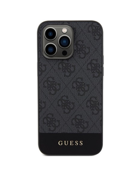 Etui Guess 4G Stripe Collection na iPhone 15 Pro Max - szare Etui Guess 4G Stripe Collection na iPhone 15 Pro Max - szare