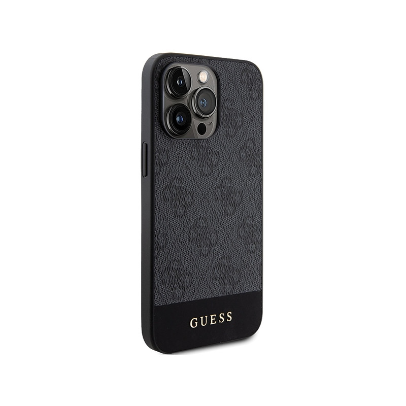 Etui Guess 4G Stripe Collection na iPhone 15 Pro Max - szare