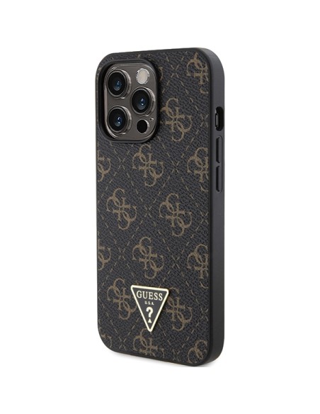 Etui Guess 4G Triangle Metal Logo na iPhone 15 Pro Max - czarne