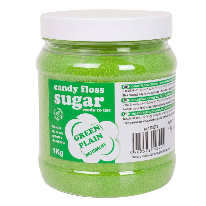 Spalvotas cukrus cukraus vatai žalia natūralaus cukraus vatos skonio 1kg Spalvotas cukrus cukraus vatai žalia natūralaus cukraus vatos skonio 1kg