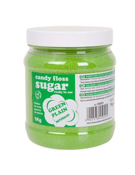 Spalvotas cukrus cukraus vatai žalia natūralaus cukraus vatos skonio 1kg Spalvotas cukrus cukraus vatai žalia natūralaus cukraus vatos skonio 1kg