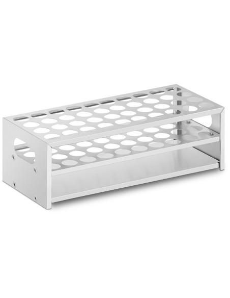 Aliuminis laboratorinis stovas mėgintuvėliams, sk. 22,5 mm 40 vietų Aliuminis laboratorinis stovas mėgintuvėliams, sk. 22,5 mm 40 vietų