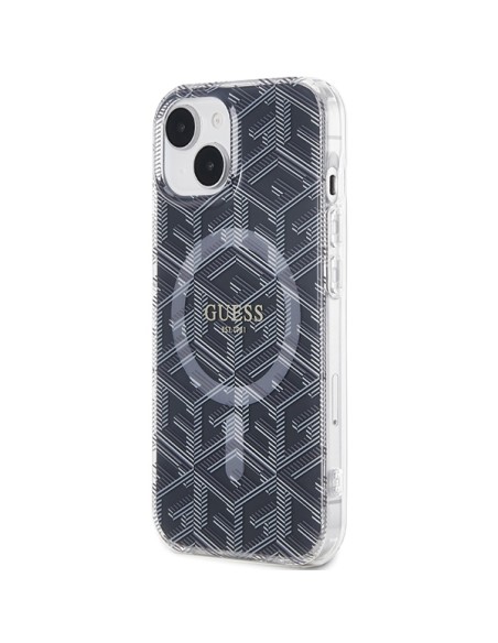 Etui Guess IML GCube MagSafe na iPhone 15 / 14 / 13 - czarne Etui Guess IML GCube MagSafe na iPhone 15 / 14 / 13 - czarne