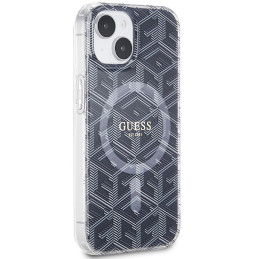 Etui Guess IML GCube MagSafe na iPhone 15 / 14 / 13 - czarne