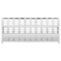 Aliuminis laboratorinis stovas mėgintuvėliams, sk. 22,5 mm 40 vietų
