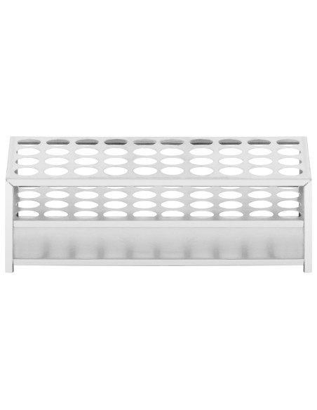 Aliuminis laboratorinis stovas mėgintuvėliams, sk. 22,5 mm 40 vietų Aliuminis laboratorinis stovas mėgintuvėliams, sk. 22,5 mm 40 vietų