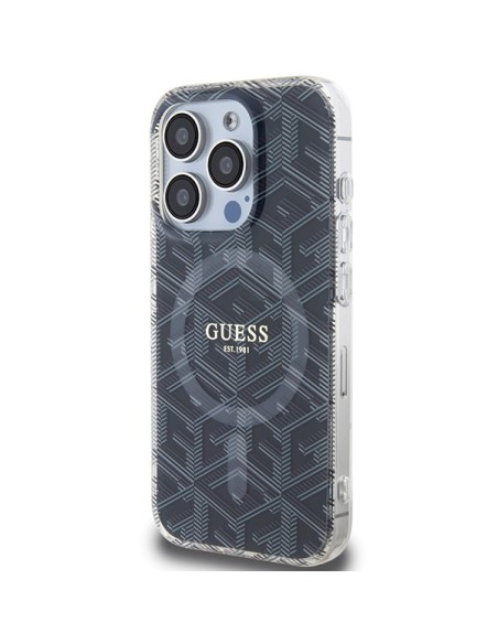 Etui Guess IML GCube MagSafe na iPhone 15 Pro Max - czarne Etui Guess IML GCube MagSafe na iPhone 15 Pro Max - czarne